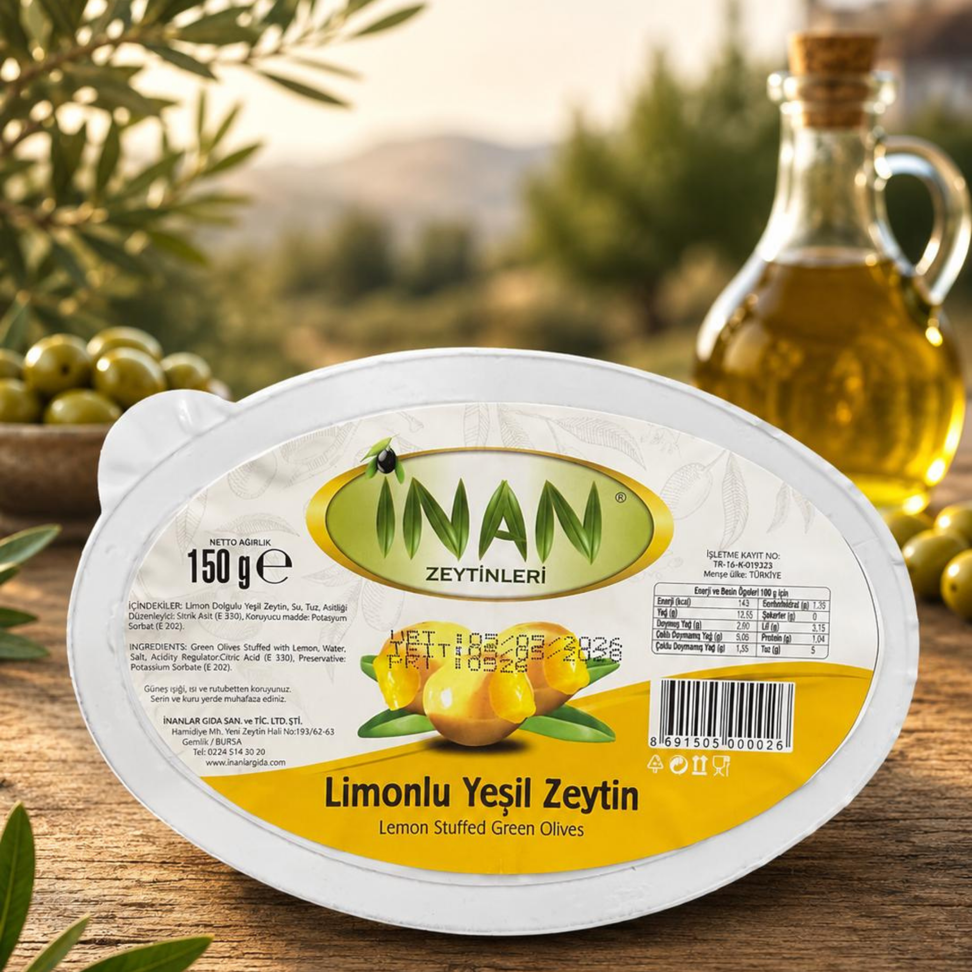 Vakumlu Yeşil Zeytin